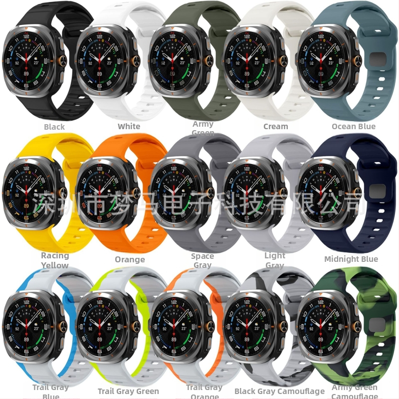 Силиконова каишка за Samsung Watch Ultra с вълнообразна катарама