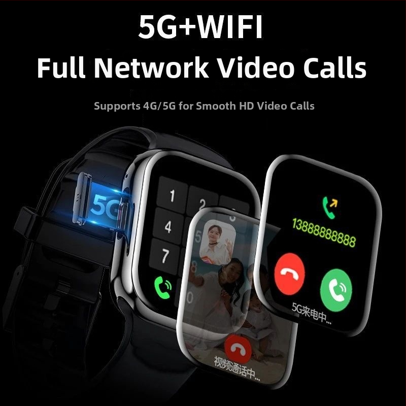 Смарт часовник с 5G и пълна мрежова съвместимост, поддръжка за SIM карта, видеоразговори, позициониране и мултифункционалност