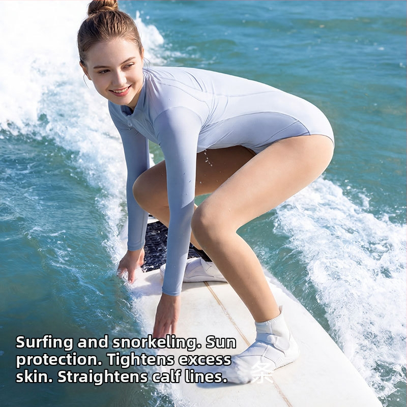 Дамски чорапи за гмуркане със слънцезащита UPF50+, лято и открито, еластични и дишащи, ефект голи крака