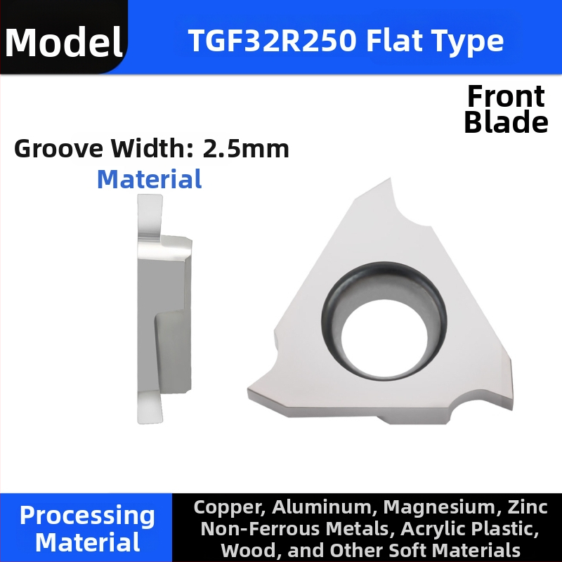 CNC инсерти за каналиране TGF32R, плосък нос, арковиден тип, 100150200, за алуминий, вертикален монтаж, жлеб за клипс, плитък жлеб