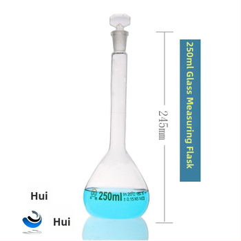 Huaou A-клас стъклена обемна колба, прозрачна, 500/1000/2000 mL, калибрирана, кафява