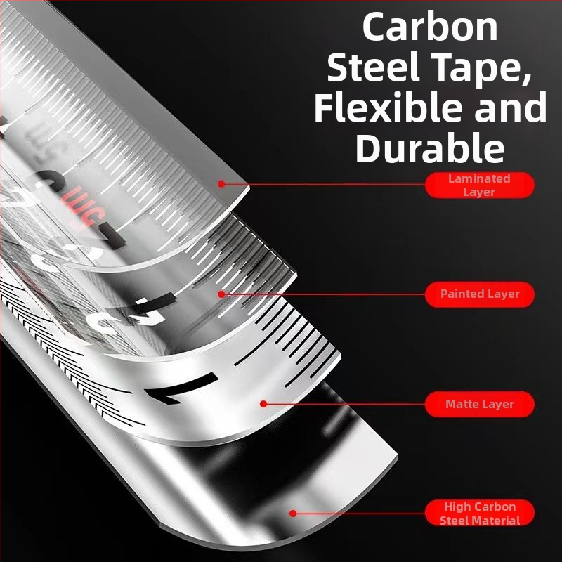 Mechanický samosvorný oceľový meter Sybil, 3 m, 5 m, 7,5 m a 10 m, vysoká presnosť, odolnosť voči opotrebovaniu a pádu, s kovovým puzdrom.