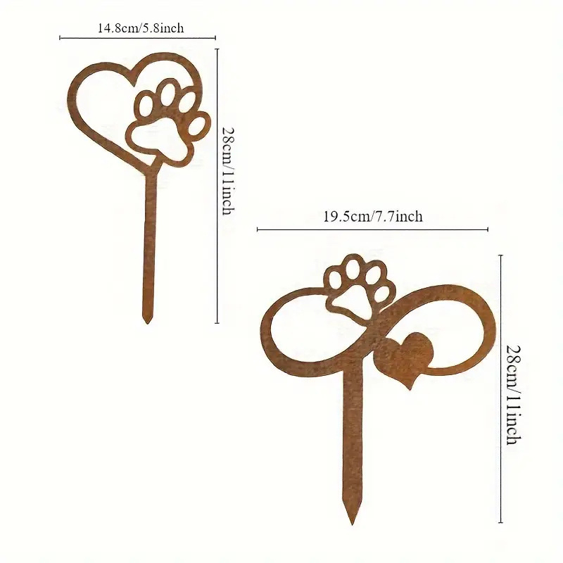 Градинска украса от ковано желязо в ретро ръждив стил, метална композиция за монтаж, персонализируема