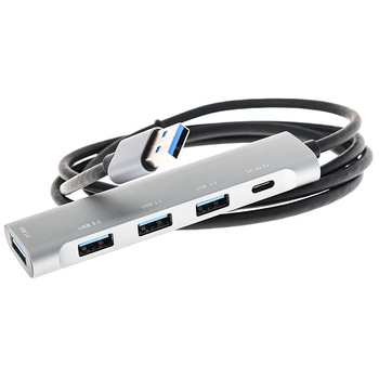 Ai Rongsheng 5-в-1 USB 3.0 хъб с 4 порта и захранване DC 5V
