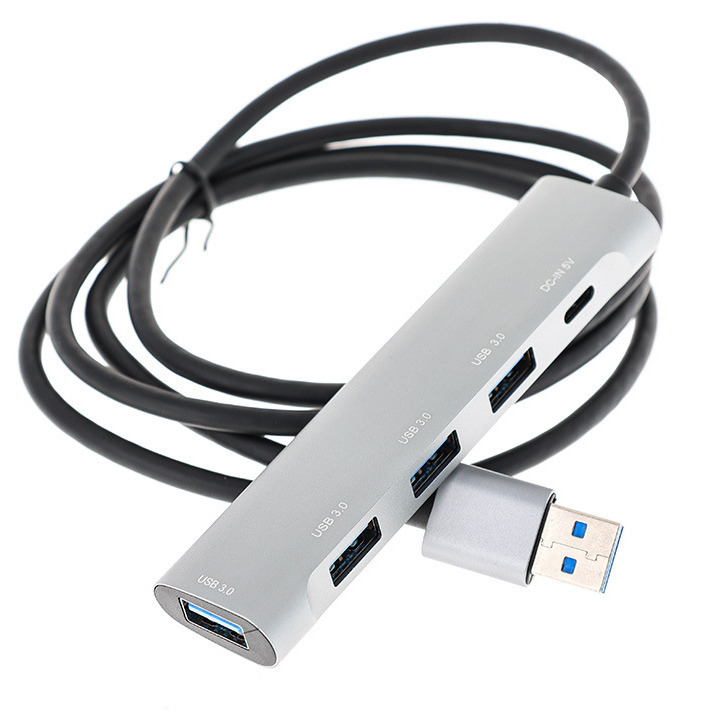 Ai Rongsheng 5-в-1 USB 3.0 хъб с 4 порта и захранване DC 5V