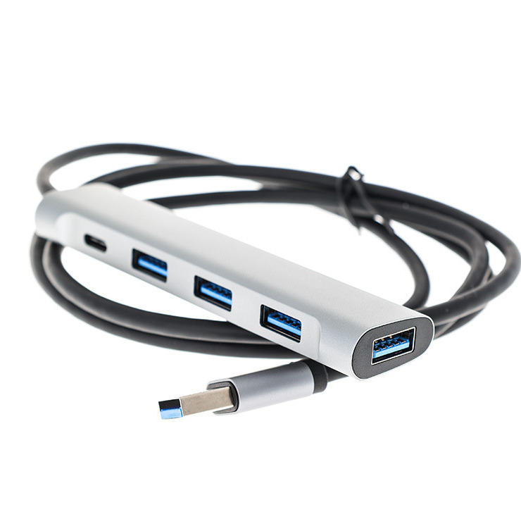 Ai Rongsheng 5-в-1 USB 3.0 хъб с 4 порта и захранване DC 5V