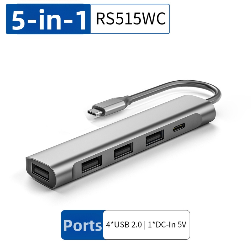 Ai Rongsheng 5-в-1 USB 3.0 хъб с 4 порта и захранване DC 5V