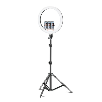 RGB LED пръстен светлина 18 инча с 22-инчов трипод за селфи и лайв стрийминг
