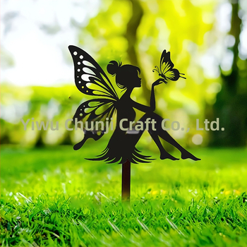 Акрилен градински кол с фантастични феи и пеперуди, външна украса за веранда, вдъхновена от природата