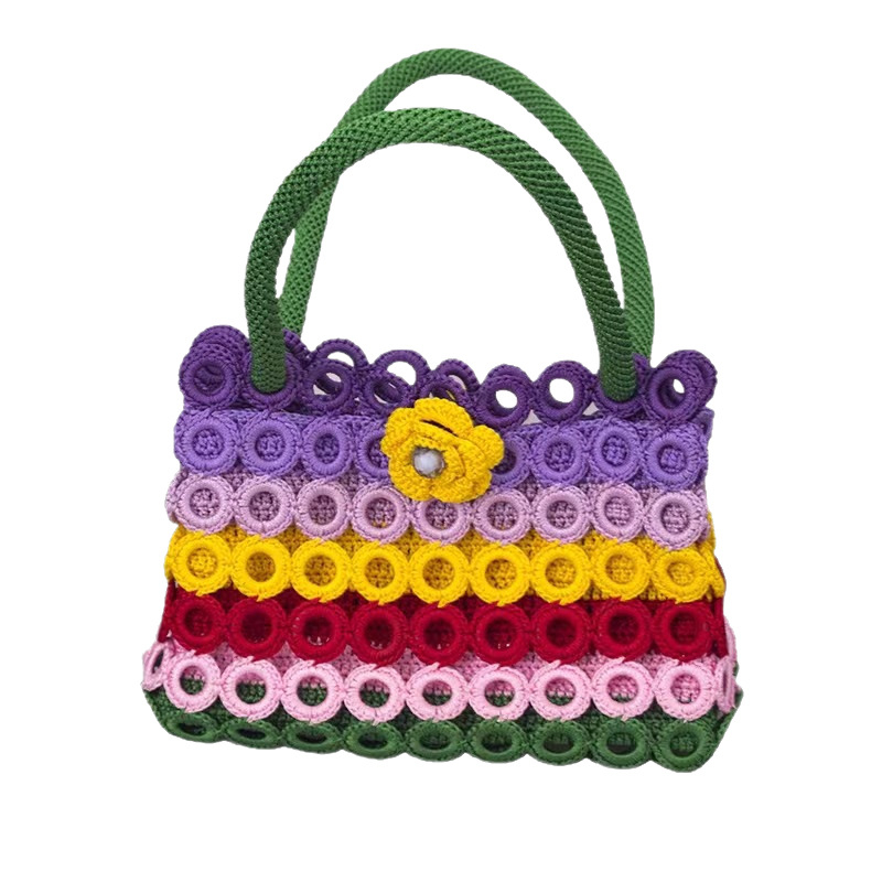 Inele rotunde din plastic pentru croșetarea genților – accesorii croșate manual și kit materiale din fir
