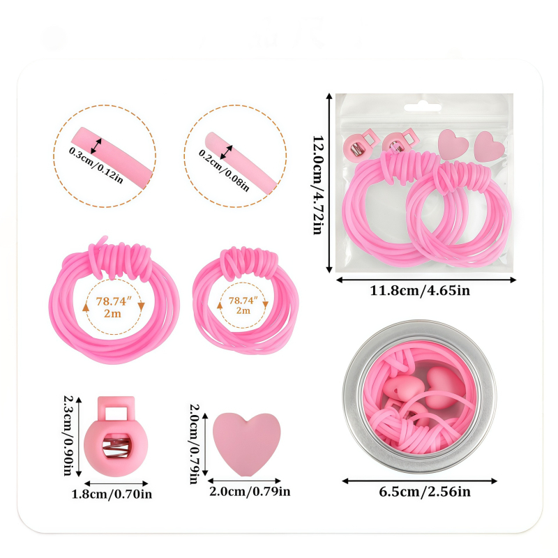 Set tuburi din silicon antiderapante pentru tricotat, unelte DIY pentru ace, opritoare pentru ace, ghid roz pentru ață