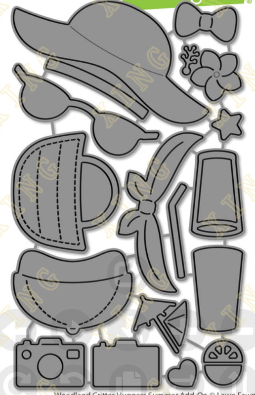 Set de tăietori pentru DIY: pahare de cocktail cu citrice și căpșune, decor cu stele, pentru embossing, scrapbooking și felicitări