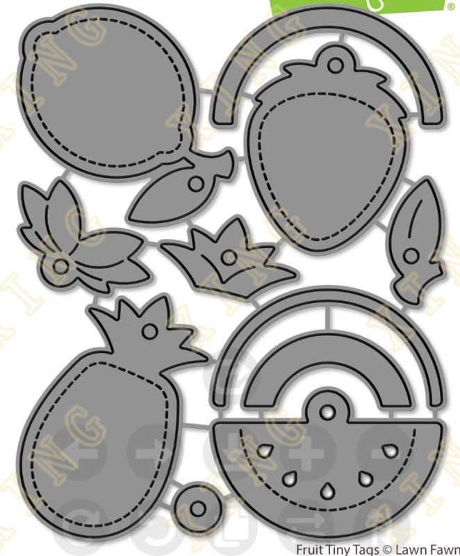 Set de tăietori pentru DIY: pahare de cocktail cu citrice și căpșune, decor cu stele, pentru embossing, scrapbooking și felicitări