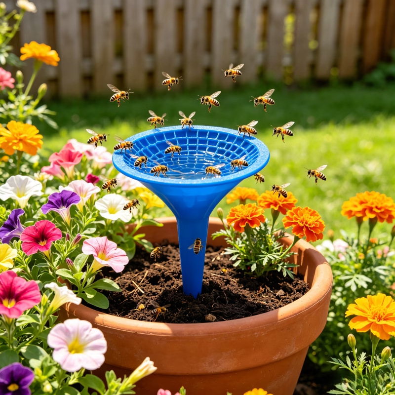 Inserție pentru apă pentru albine, imprimată 3D, în formă de floare
