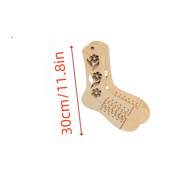 Easeluxe Premium DIY Model de afișaj din lemn pentru șosete telescopice, cu pandantiv