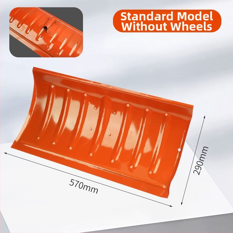 Lopată de zăpadă cu corp din plastic și cap din plastic temperat, design îngroșat, dimensiune mare, mâner din lemn, pliabil, model Q27343
