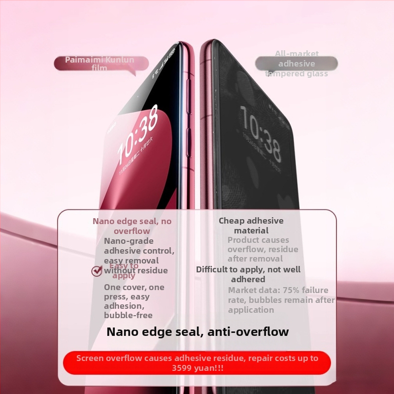 Paipami protecție ecran din sticlă temperată pentru Huawei Pura80Pro și Pura70Pro – acoperire completă a ecranului, claritate HD