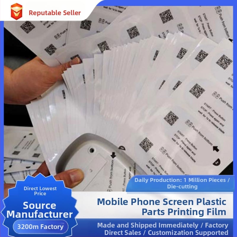 Folie protectie PVC electrostatică, fără adeziv, auto-adsorbentă, transparentă, imprimată pentru ecrane LCD de telefoane și piese din plastic