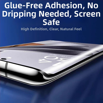 Film hidrogel UV-curabil pentru OnePlus 10 Pro și OnePlus Ace 2, finisaj electroplacat, fără lipire, protecție ecran curbat
