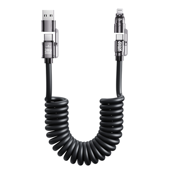 Cablu USB-C de date retractabil, încărcare rapidă, pentru Apple iPhone 15/17 și Huawei, încărcare în mașină