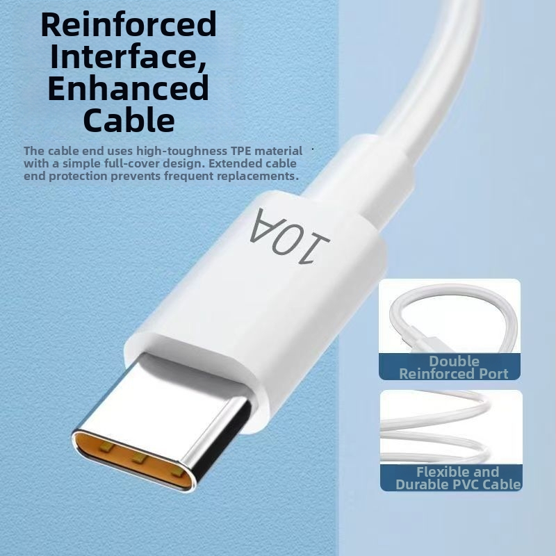 Cablu extins Type-C de încărcare și date, 120W, pentru Huawei Honor 10A, încărcare rapidă
