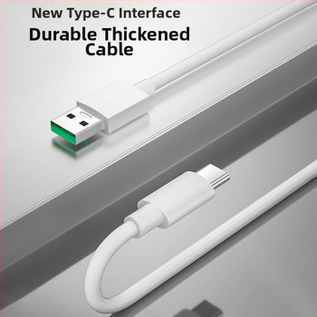 Cablu USB-C de încărcare rapidă de 65W pentru telefoane Oppo; cablu de date Reno A9 Find 80/100/120W