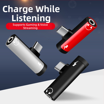 Adaptor Type-C pentru telefoane Huawei/Xiaomi Android, convertor audio pentru căști, încărcare 2 în 1