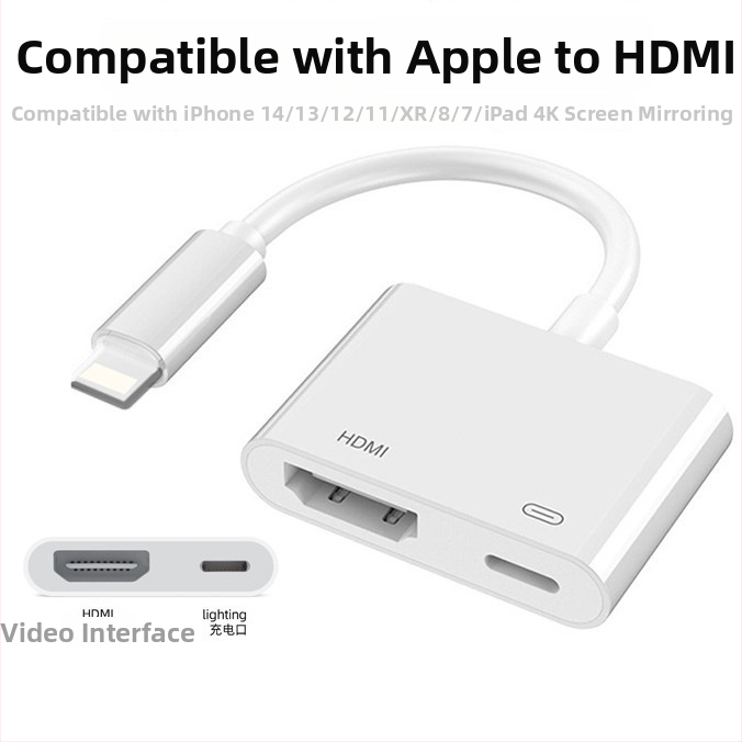 Adaptor Lightning la HDMI pentru iPhone – stație docking pentru audio și video digitale