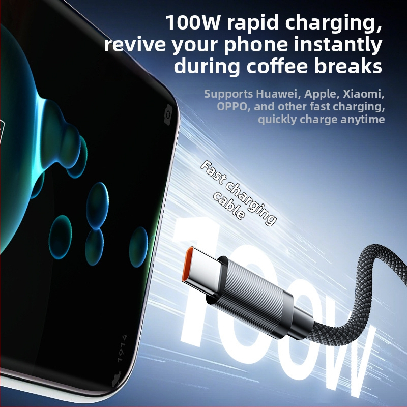 Dátový kábel Breathing Light One-to-Two, dva v jednom, USB Type-C 6A, pre Huawei a Apple iPhone 17