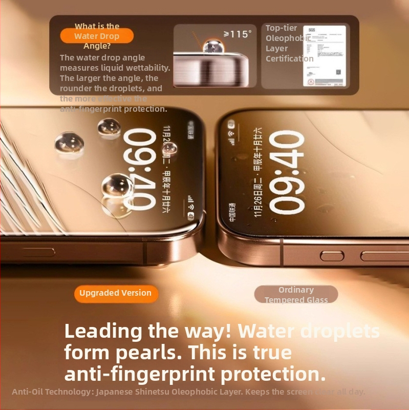 Protecție pentru ecran din sticlă temperată pentru iPhone 17 Pro Max, compatibil cu iPhone 16 Pro, 15, 14 Pro, 13, 12