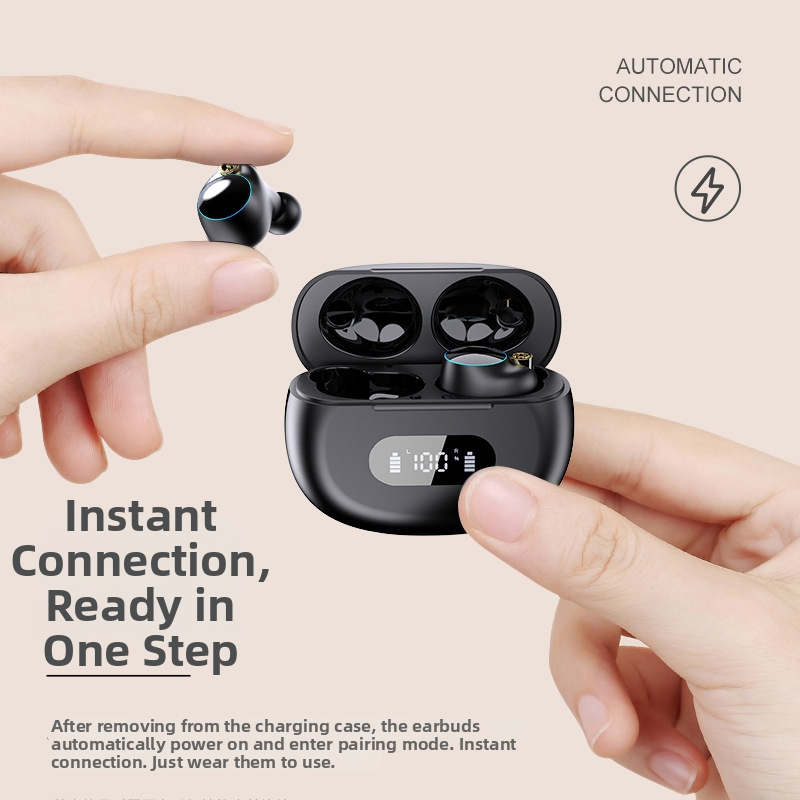 YYK-590 Căști Bluetooth True Wireless, Design semi-in-ear, TWS, Reducere zgomot pentru apeluri, Latență scăzută pentru jocuri, IPX7