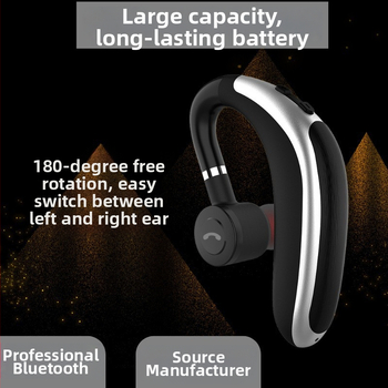 K20 căști Bluetooth cu durată a bateriei ultra-lungă, design cu agrafă pentru ureche, ideale pentru sport și condus, portabile, în standby, wireless 5.0, nu in-ear