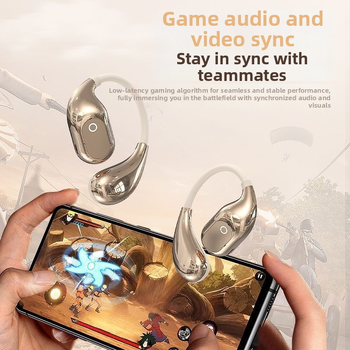 Căști Bluetooth True Wireless cu agățătoare pentru ureche, design deschis, reglabile, model sport, autonomie până la 8 ore