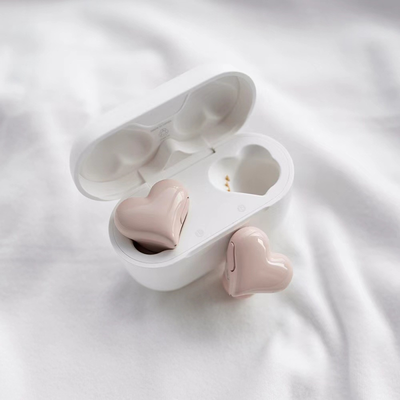 Căști wireless în formă de inimă, in-ear pentru sport, cu anulare a zgomotului, IPX4, Bluetooth 5.3, până la 8 ore autonomie