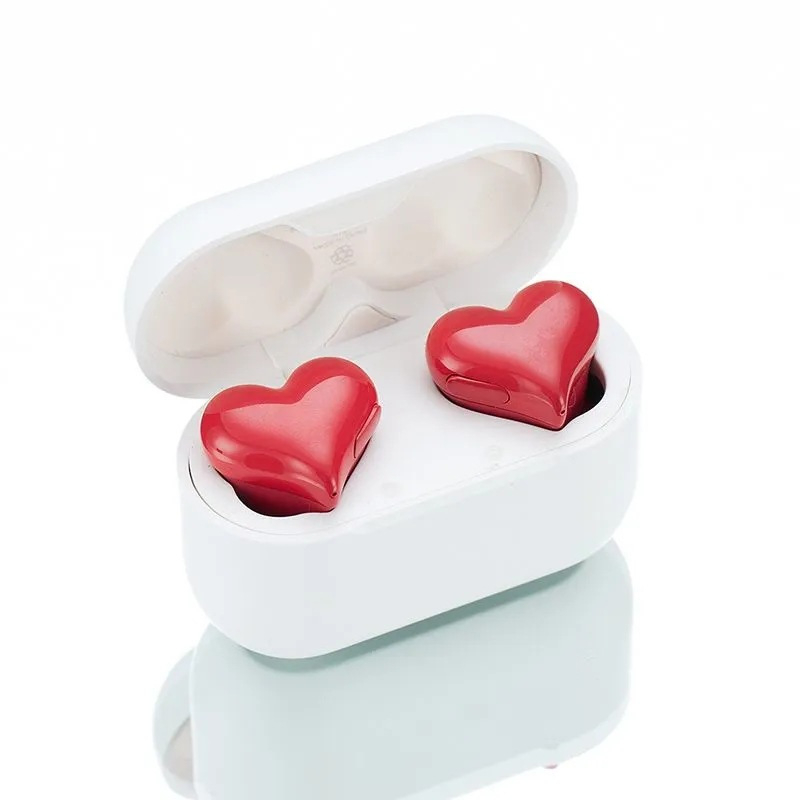 Căști wireless în formă de inimă, in-ear pentru sport, cu anulare a zgomotului, IPX4, Bluetooth 5.3, până la 8 ore autonomie