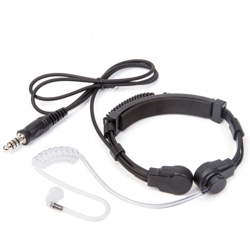 Căști tactice pentru walkie-talkie, cu control telescopic al gâtului de 7,1 mm, cu conector K U94 PTT, compatibile cu Baofeng UV-5R 888