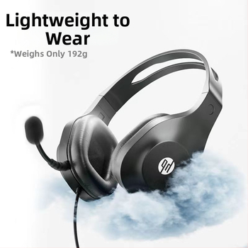 DHH-1601 Căști cu fir pentru PC, over-ear, cu microfon, 3,5 mm conexiune duală