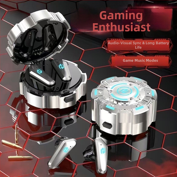 Căști Bluetooth wireless pentru gaming Pro18, latență redusă, anulare zgomot și design elegant