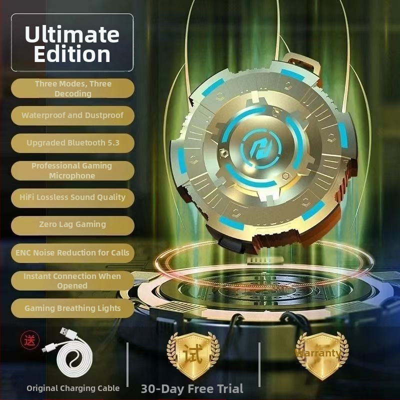 Căști Bluetooth wireless pentru gaming Pro18, latență redusă, anulare zgomot și design elegant