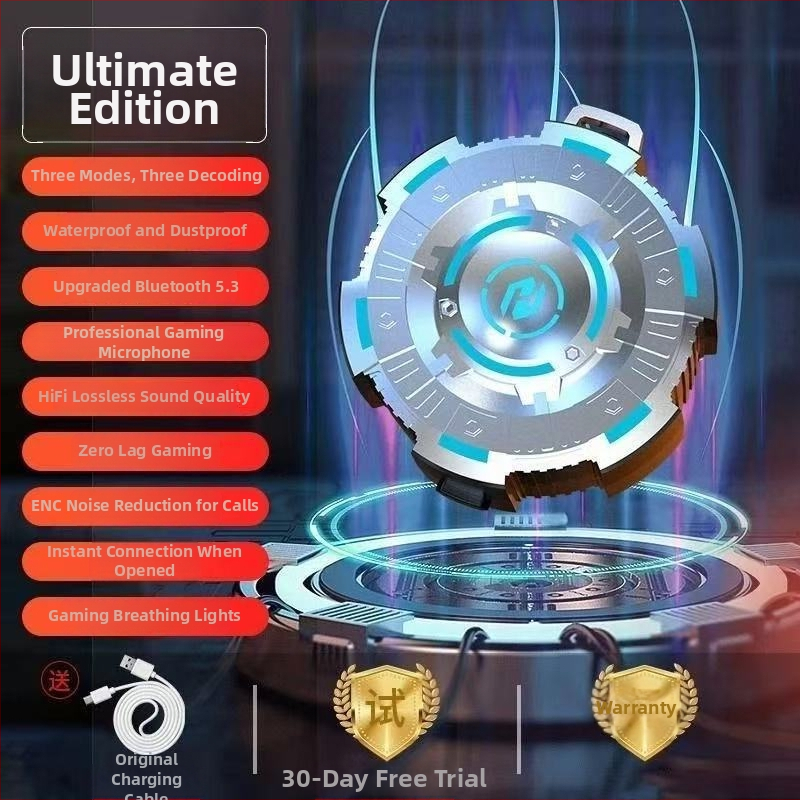 Căști Bluetooth wireless pentru gaming Pro18, latență redusă, anulare zgomot și design elegant