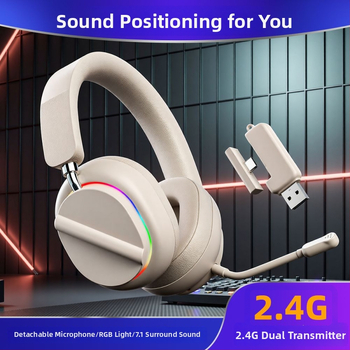 Delta headset de gaming wireless, fără întârziere, Bluetooth și 2,4 GHz, compatibil cu telefoane și PC, over-ear, esports
