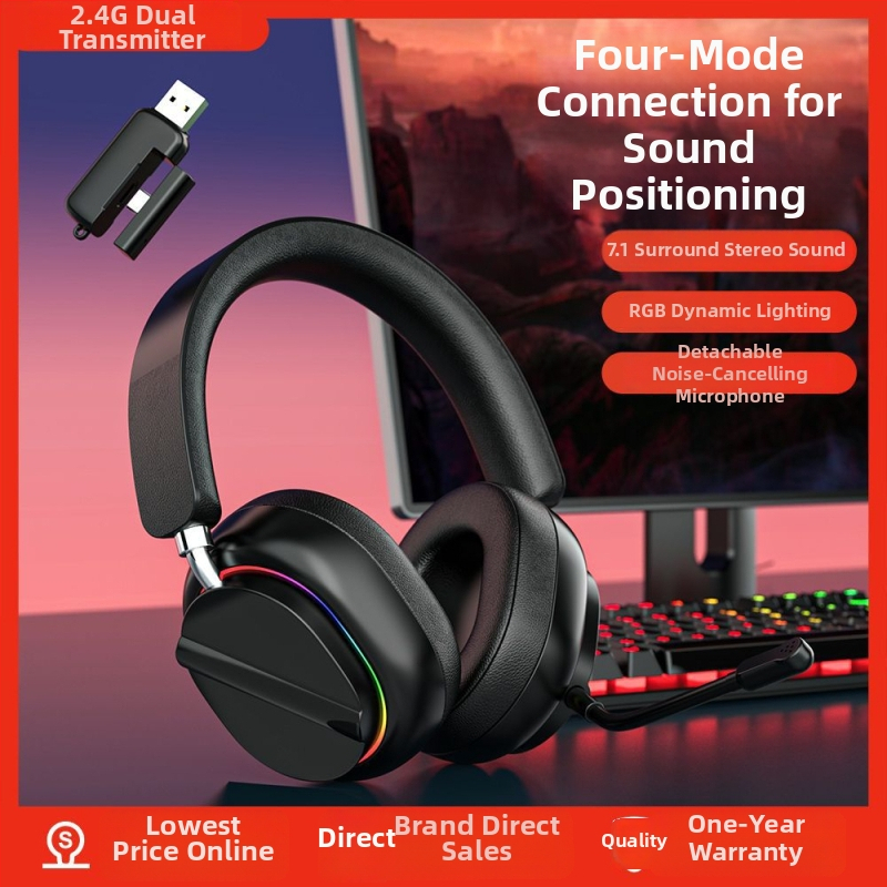 Bezdrôtové herné slúchadlá Delta bez latencie s Bluetooth 2,4 GHz pre mobilné zariadenia a PC, cez uši, e-športy
