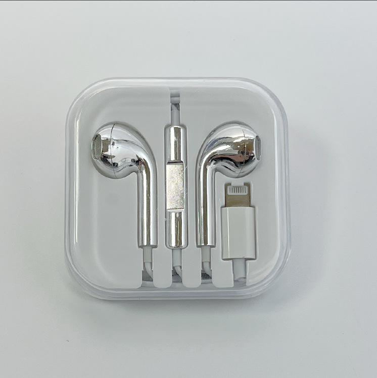 Căști in-ear cu finisaj electroplacat lucios, cablu, conector Type-C