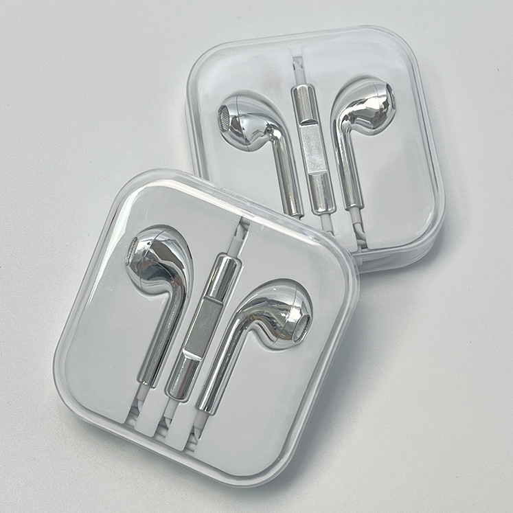 Căști in-ear cu finisaj electroplacat lucios, cablu, conector Type-C