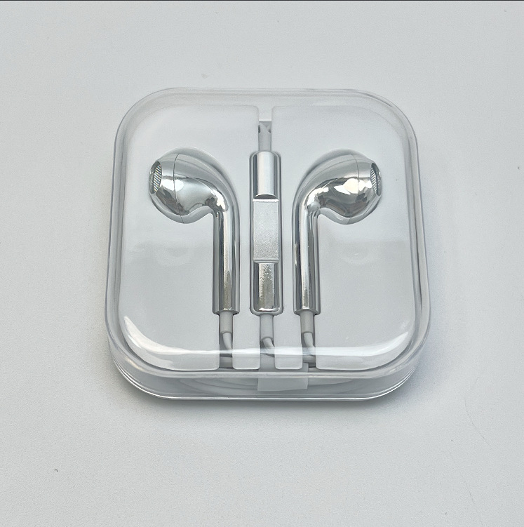 Căști in-ear cu finisaj electroplacat lucios, cablu, conector Type-C