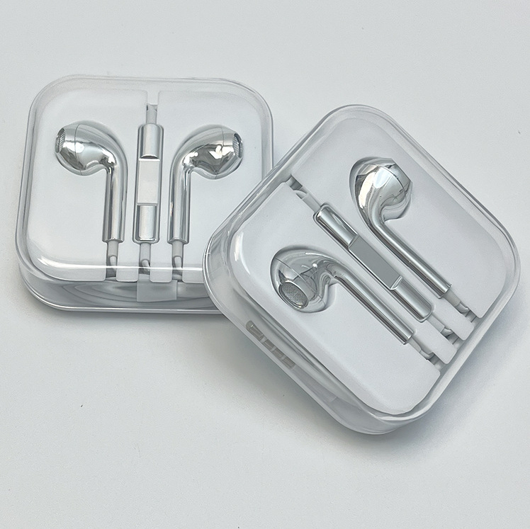 Căști in-ear cu finisaj electroplacat lucios, cablu, conector Type-C