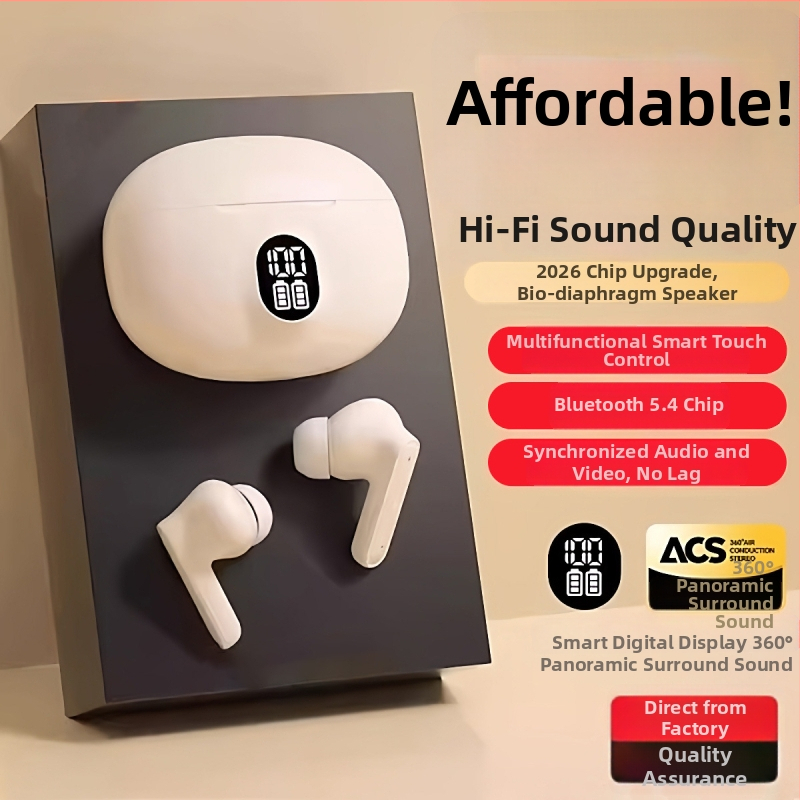 Căști Bluetooth fără fir, in-ear, cu afișaj digital, pentru gaming, sunet de înaltă calitate