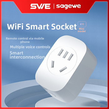 Priză Wi‑Fi inteligentă Tuya cu control de la distanță, control vocal, 10 A, întrerupător programabil, economisire a energiei