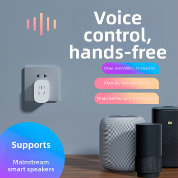 Priză Wi‑Fi inteligentă Tuya cu control de la distanță, control vocal, 10 A, întrerupător programabil, economisire a energiei