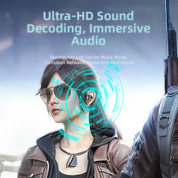 JX10 căști Bluetooth fără fir pentru gaming – model privat, latență redusă, stereo in-ear, baterie cu durată lungă